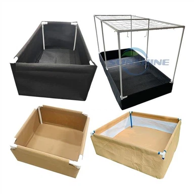 Pat de grădină înălțat din material textil